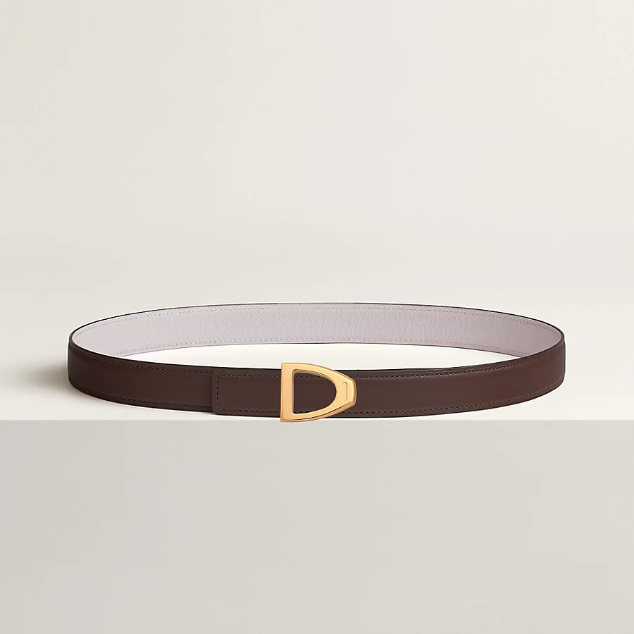 Cavaliere belt buckle & Reversible leather strap 24 mm - Image 1